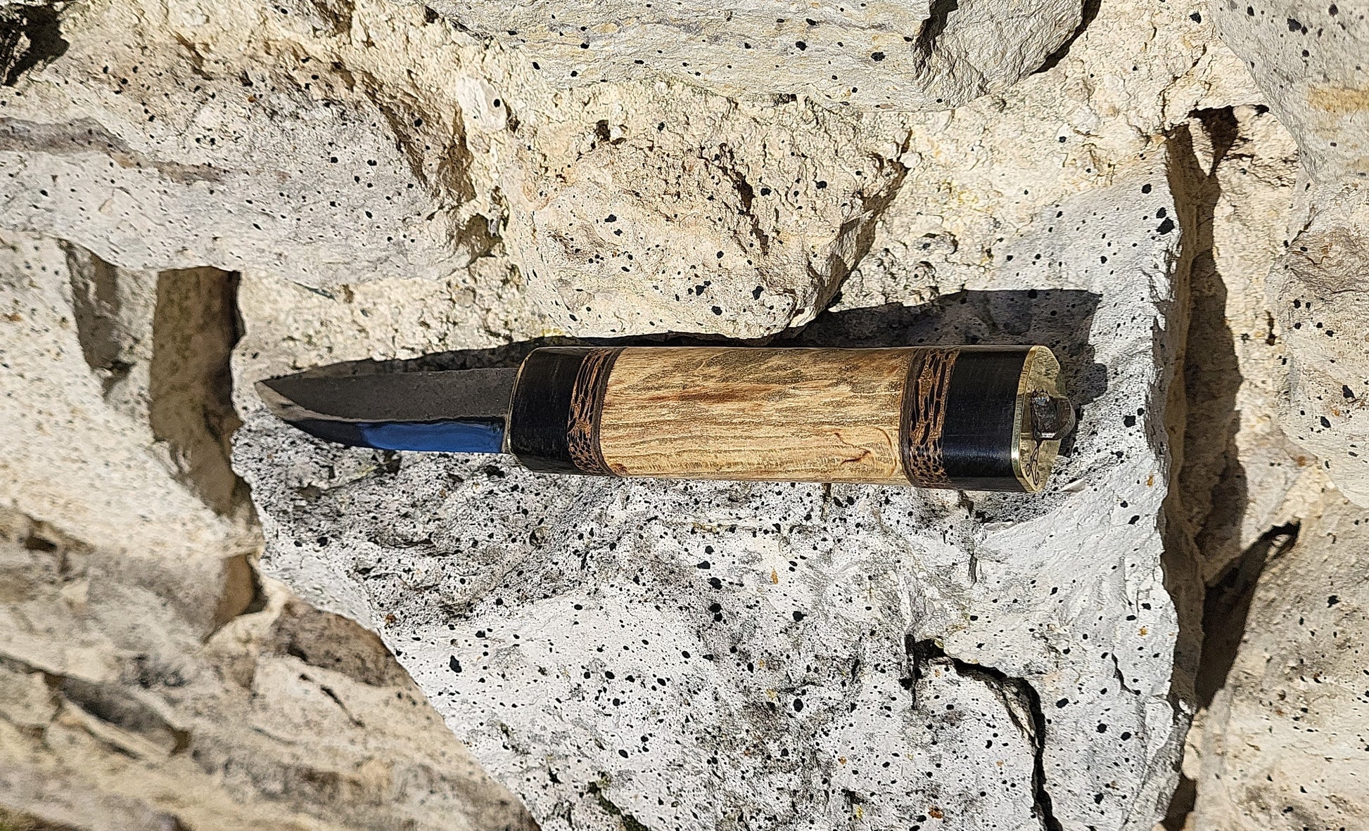 PUUKKO n°3 - Hêtre échauffé - Couteau fixe
