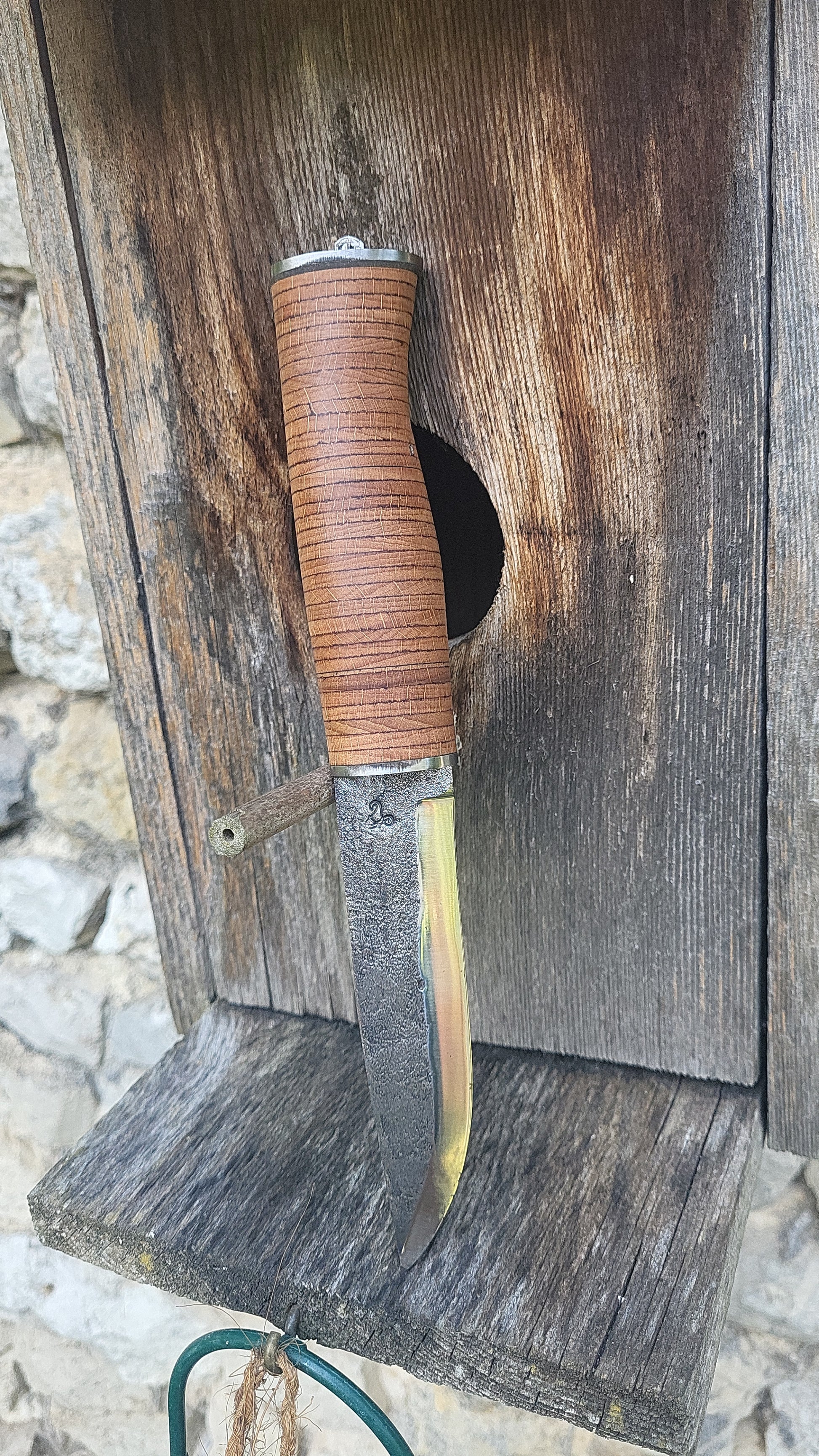 PUUKKO n°4 - Placage de hêtre - Couteau fixe