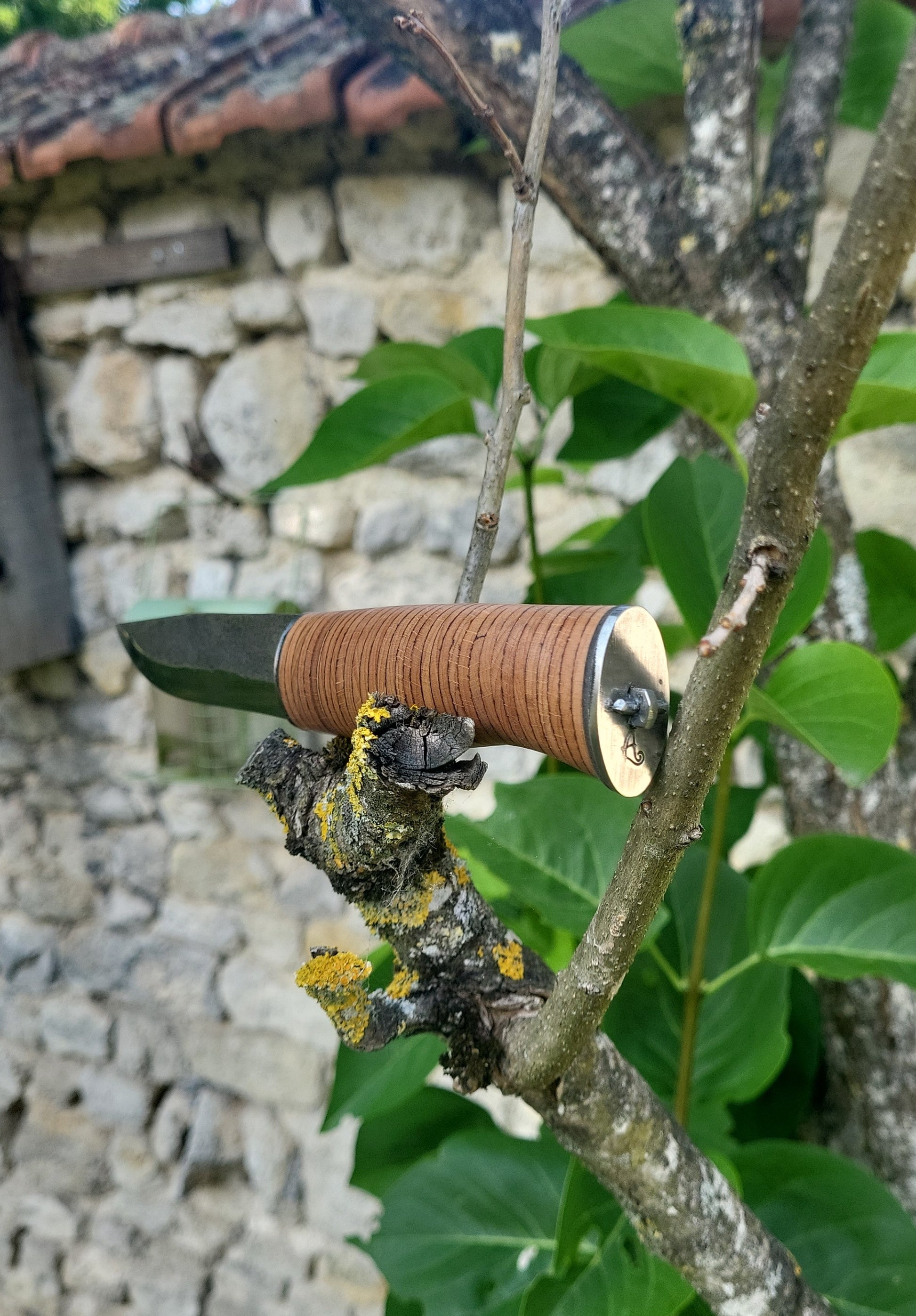 PUUKKO n°4 - Placage de hêtre - Couteau fixe