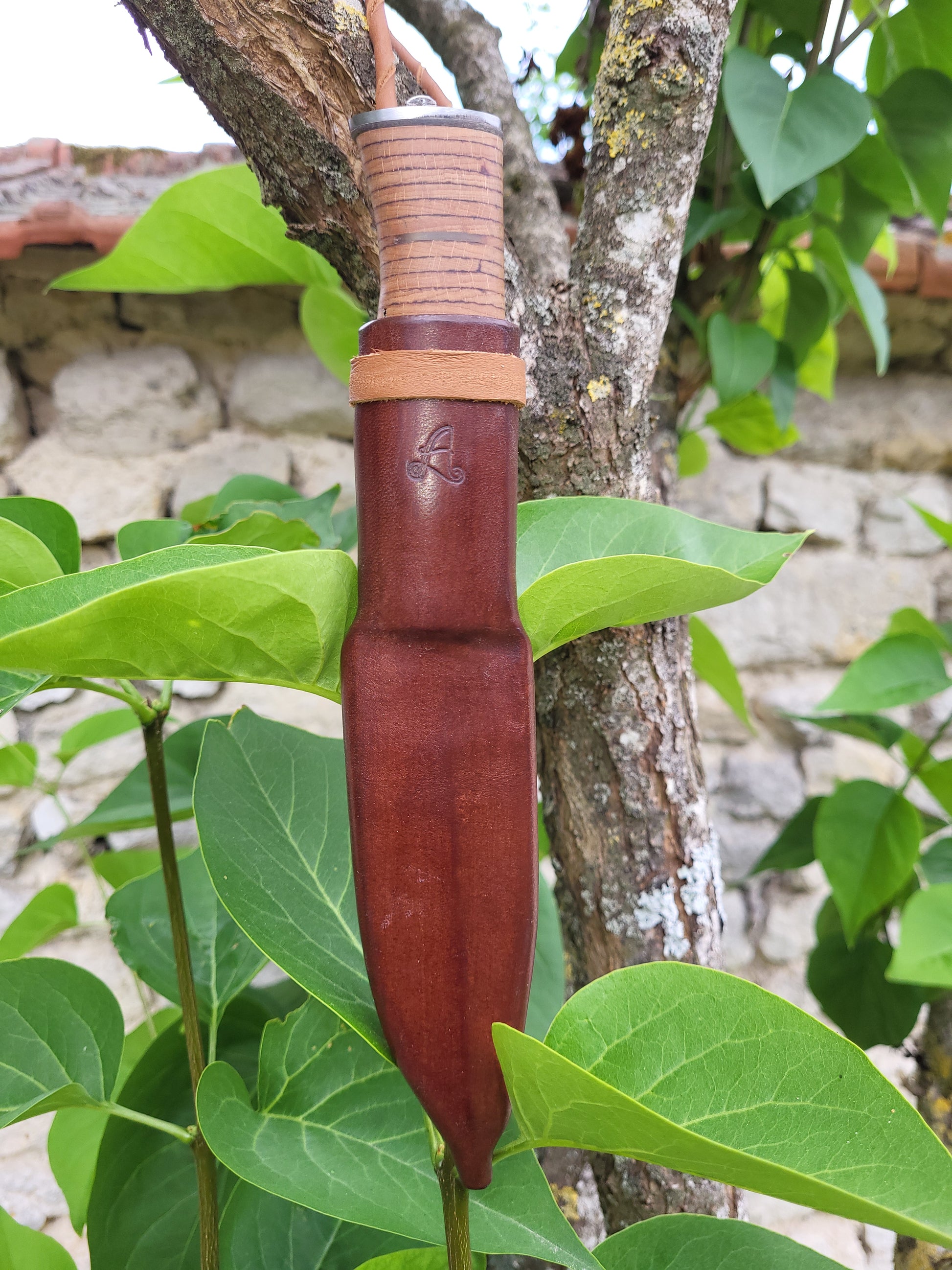 PUUKKO n°4 - Placage de hêtre - Couteau fixe