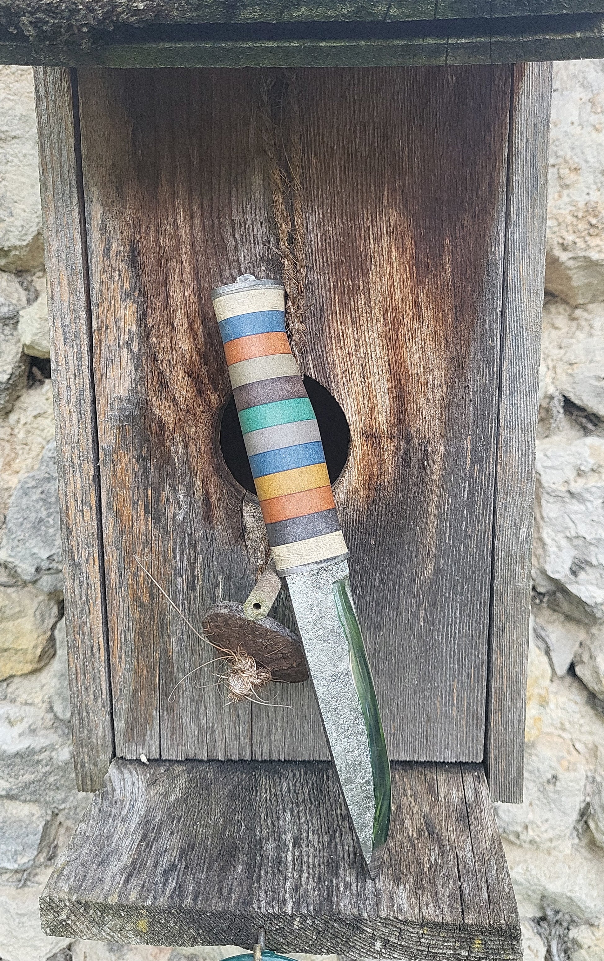 PUUKKO n°5 - Arc en ciel - Couteau fixe