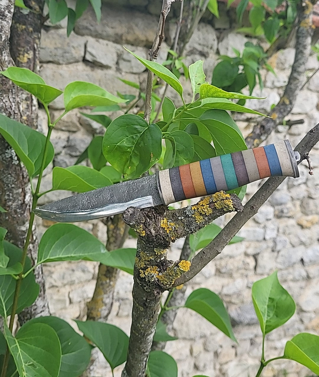 PUUKKO n°5 - Arc en ciel - Couteau fixe